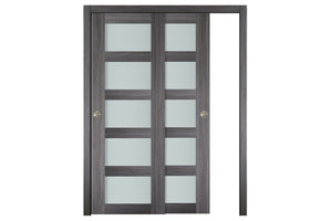 Nova Italia Vetro 5 Lite Swiss Elm Laminate Interior Door| ByPass Door | Buy Doors Online