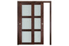 Nova Italia Vetro 3 Lite Prestige Brown Laminate Interior Door| ByPass Door | Buy Doors Online