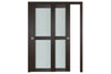 Nova Italia Vetro 2 Lite Premium Wenge Laminate Interior Door| ByPass Door | Buy Doors Online