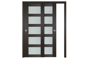 Nova Italia Vetro 5 Lite Premium Wenge Laminate Interior Door| ByPass Door | Buy Doors Online