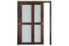 Nova Italia Vetro 2 Lite Prestige Brown Laminate Interior Door| ByPass Door