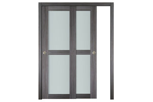 Nova Italia Vetro 2 Lite Swiss Elm Laminate Interior Door| ByPass Door | Buy Doors Online