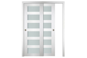 Nova Italia Vetro 6 Lite Alaskan White Laminate Interior Door| ByPass Door | Buy Doors Online