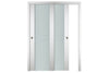 Nova Italia Vetro 2HC Alaskan White Laminate Interior Door| ByPass Door | Buy Doors Online