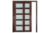 Nova Italia Vetro 5 Lite Prestige Brown Laminate Interior Door| ByPass Door | Buy Doors Online