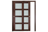 Nova Italia Vetro 4 Lite Prestige Brown Laminate Interior Door| ByPass Door | Buy Doors Online