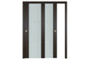 Nova Italia Vetro 2H Premium Wenge Laminate Interior Door| ByPass Door | Buy Doors Online