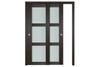 Nova Italia Vetro 3 Lite Premium Wenge Laminate Interior Door| ByPass Door | Buy Doors Online