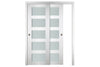 Nova Italia Vetro 5 Lite Alaskan White Laminate Interior Door| ByPass Door