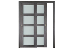 Nova Italia Vetro 4 Lite Swiss Elm Laminate Interior Door| ByPass Door | Buy Doors Online