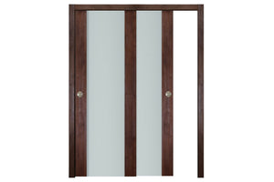 Nova Italia Vetro 01 Prestige Brown Laminate Interior Door| ByPass Door | Buy Doors Online