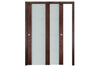 Nova Italia Vetro 3H Prestige Brown Laminate Interior Door| ByPass Door | Buy Doors Online