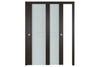 Nova Italia Vetro 2HC Premium Wenge Laminate Interior Door| ByPass Door | Buy Doors Online