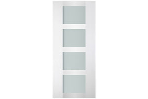 Nova Italia Vetro 4 Lite Alaskan White Laminate Interior Door| ByPass Door | Buy Doors Online