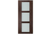 Nova Italia Vetro 3 Lite Prestige Brown Laminate Interior Door| ByPass Door | Buy Doors Online