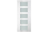 Nova Italia Vetro 5 Lite Alaskan White Laminate Interior Door| ByPass Door