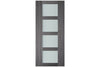 Nova Italia Vetro 4 Lite Swiss Elm Laminate Interior Door| ByPass Door | Buy Doors Online