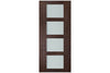 Nova Italia Vetro 4 Lite Prestige Brown Laminate Interior Door| ByPass Door | Buy Doors Online