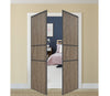 Nova Pivot Closet Doors - Style 06 | Panel Door | Swing Door | Dark Aloe Wood | Buy Doors Online