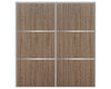 Nova Sliding Closet Doors - Style 03 | Panel Door | Dark Aloe Wood