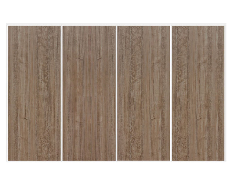 Nova Sliding Closet Doors - Style 01 | Panel Door | Dark Aloe Wood