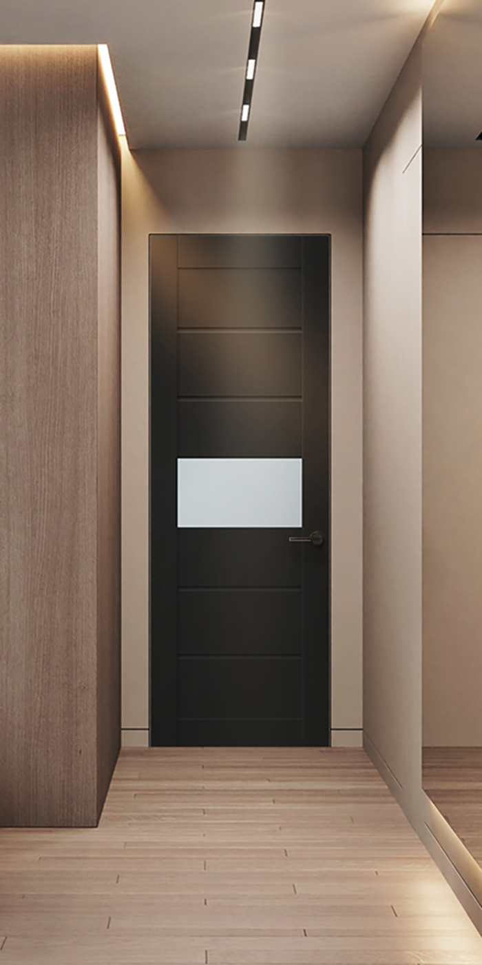 Edna Vetro Black Matte Belldinni Modern Interior Door