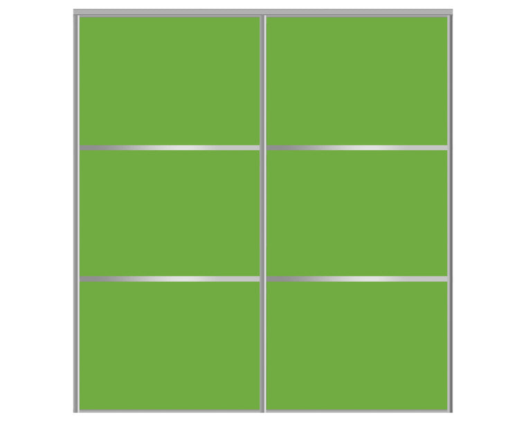 Nova Sliding Closet Doors - Style 03 | Glass Door | Green
