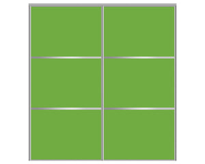 Nova Sliding Closet Doors - Style 03 | Glass Door | Green | Buy Doors Online