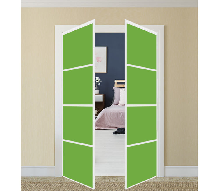 Nova Pivot Closet Doors - Style 04 | Glass Door | Swing Door | Green