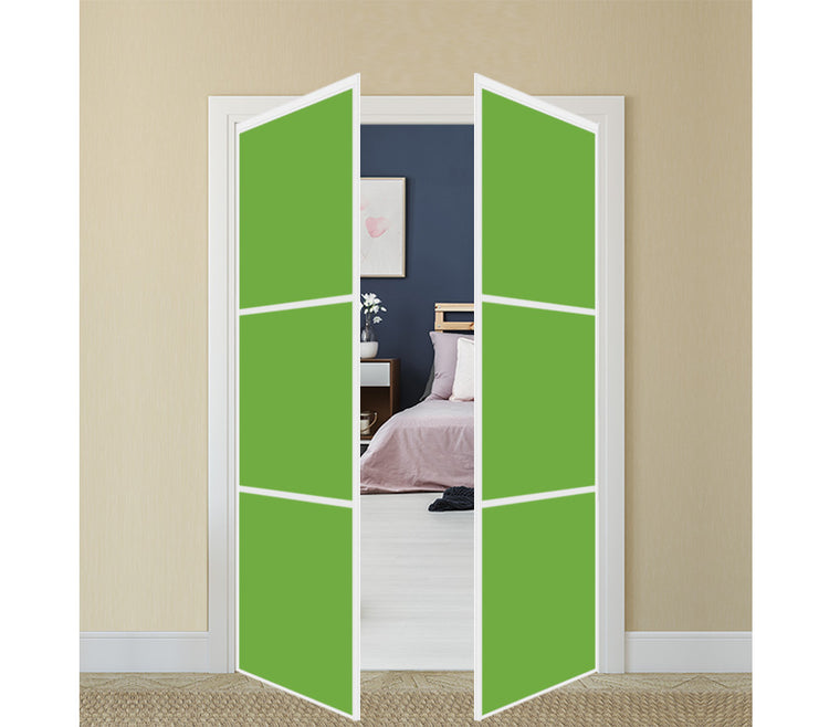 Nova Pivot Closet Doors - Style 03 | Glass Door | Swing Door | Green