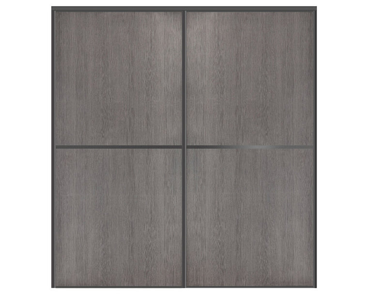 Nova Sliding Closet Doors - Style 02 | Panel Door | Grey