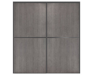 Nova Sliding Closet Doors - Style 02 | Panel Door | Grey | Buy Doors Online
