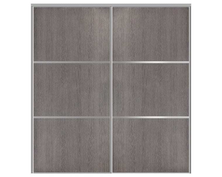 Nova Sliding Closet Doors - Style 03 | Panel Door | Grey