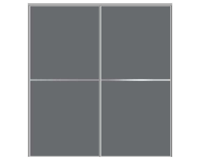 Nova Sliding Closet Doors - Style 02 | Glass Door | Silver Grey