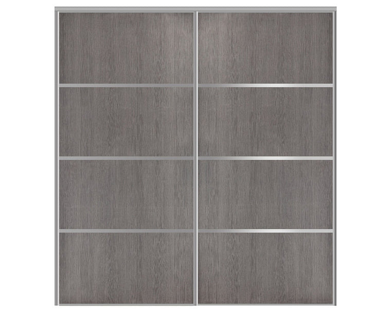 Nova Sliding Closet Doors - Style 04 | Panel Door | Grey