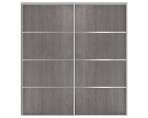 Nova Sliding Closet Doors - Style 04 | Panel Door | Grey | Buy Doors Online