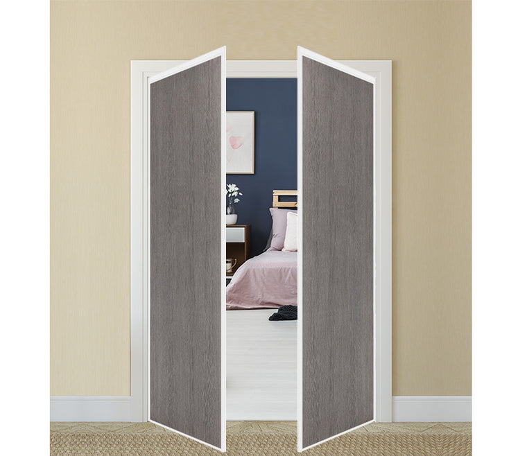 Nova Pivot Closet Doors - Style 01 | Panel Door | Swing Door | Grey