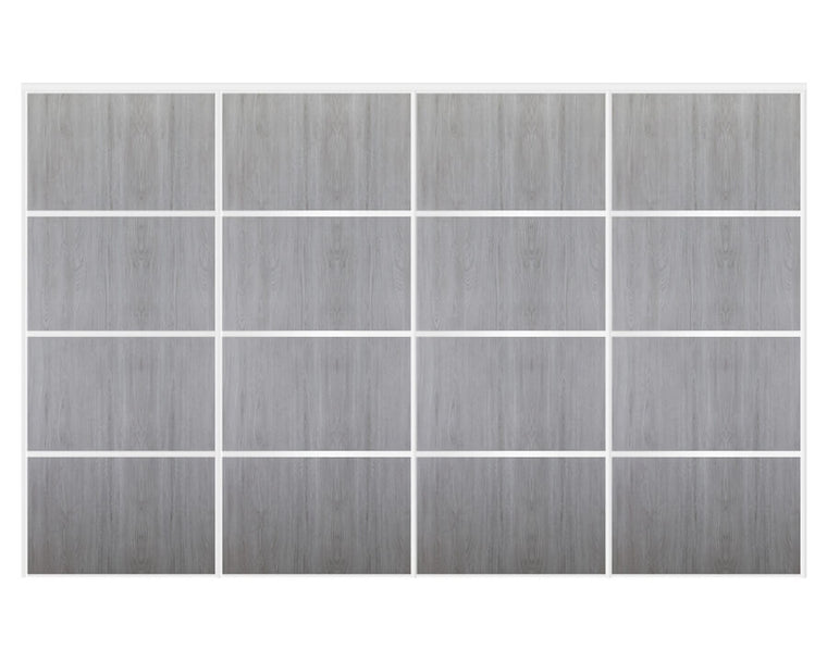 Nova Sliding Closet Doors - Style 04 | Panel Door | Light Grey