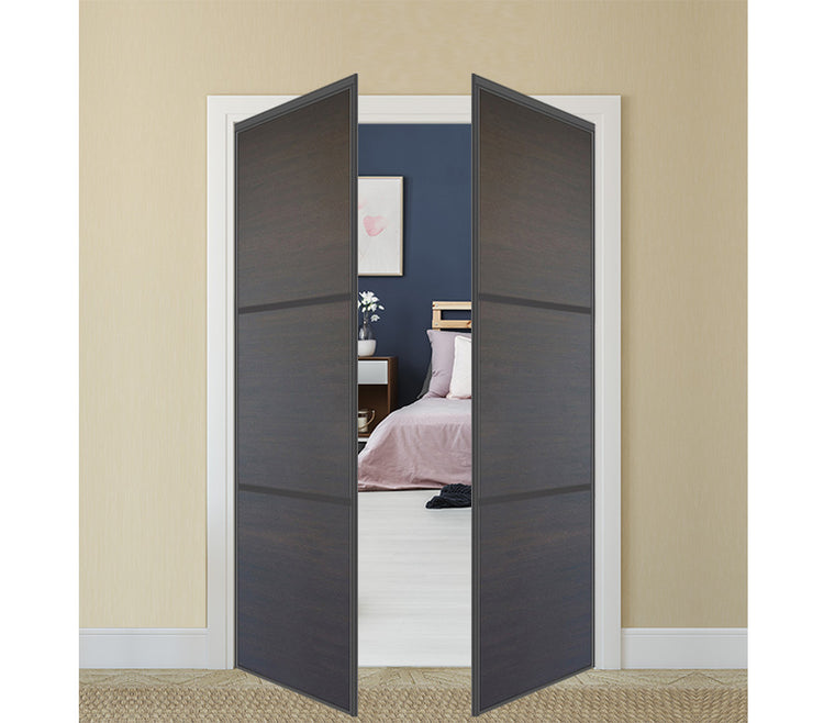 Nova Pivot Closet Doors - Style 03 | Panel Door | Swing Door | Japan Oak