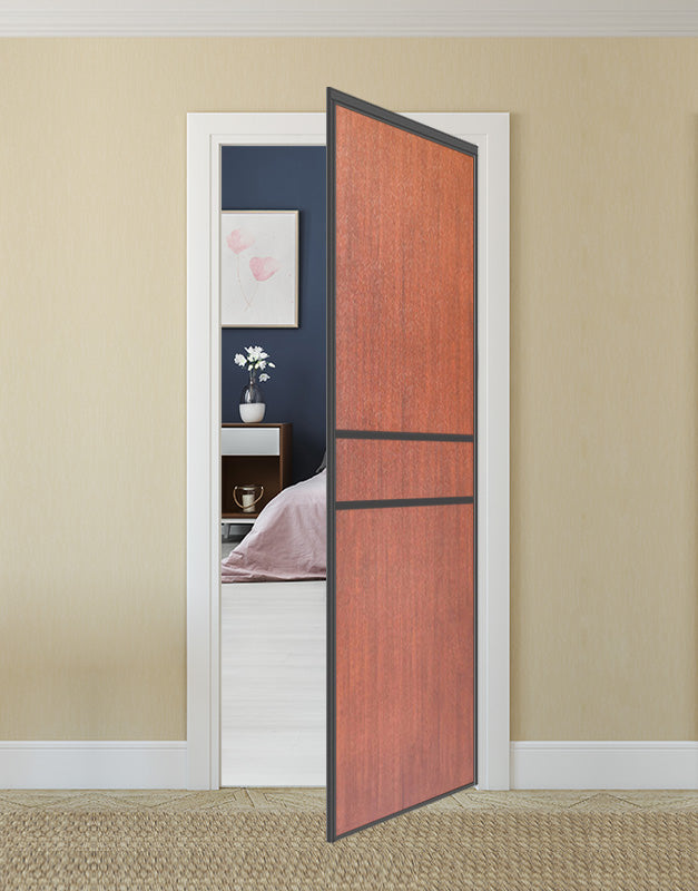 Nova Pivot Closet Doors - Style 07 | Panel Door | Swing Door | Korean Mahogany