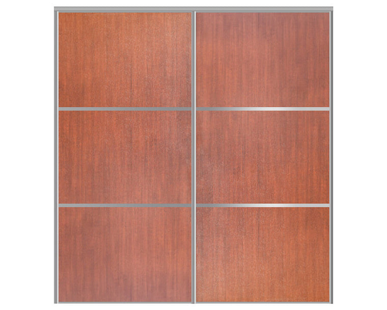 Nova Sliding Closet Doors - Style 03 | Panel Door | Korean Mahogany