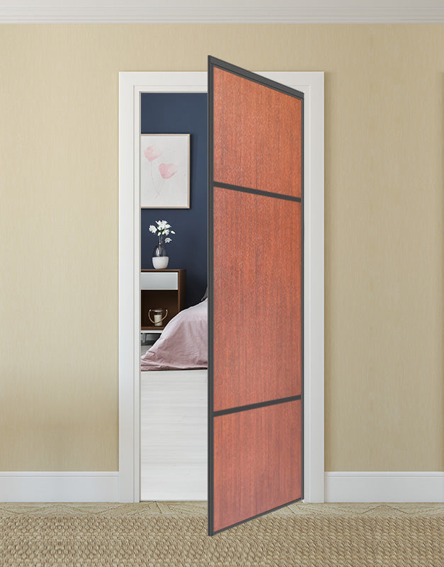 Nova Pivot Closet Doors - Style 10 | Panel Door | Swing Door | Korean Mahogany