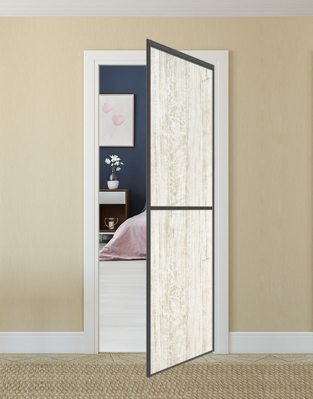Nova Pivot Closet Doors - Style 02 | Panel Door | Swing Door | Light Aloe Wood