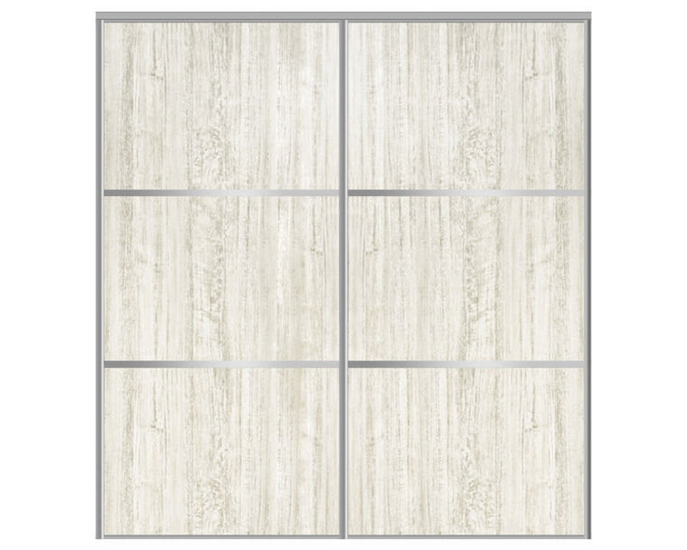 Nova Sliding Closet Doors - Style 03 | Panel Door | Light Aloe Wood