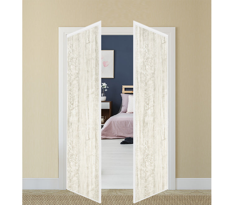 Nova Pivot Closet Doors - Style 01 | Panel Door | Swing Door | Light Aloe Wood