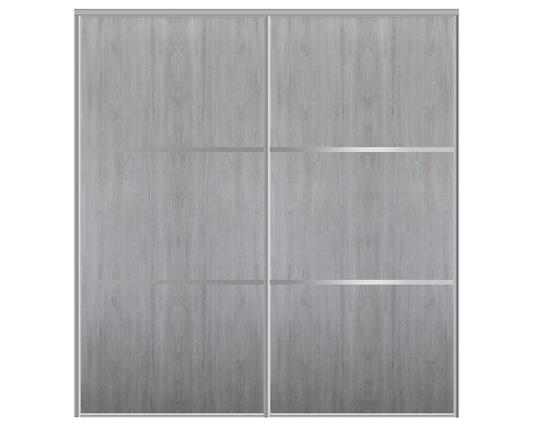 Nova Sliding Closet Doors - Style 03 | Panel Door | Light Grey
