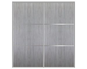 Nova Sliding Closet Doors - Style 03 | Panel Door | Light Grey | Buy Doors Online