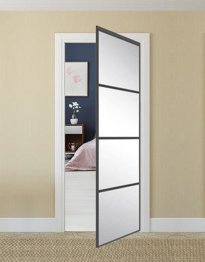 Nova Pivot Closet Doors - Style 04 | Mirror | Swing Door | Buy Doors Online