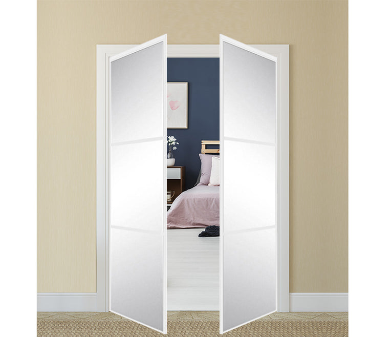 Nova Pivot Closet Doors - Style 03 | Mirror | Swing Door