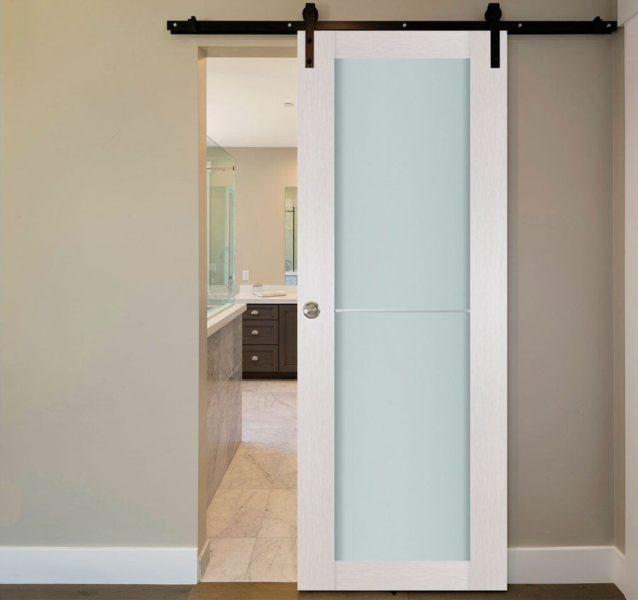 Nova 1 Lite 1H White Wenge Wood Laminated Modern Interior Door | Barn Door